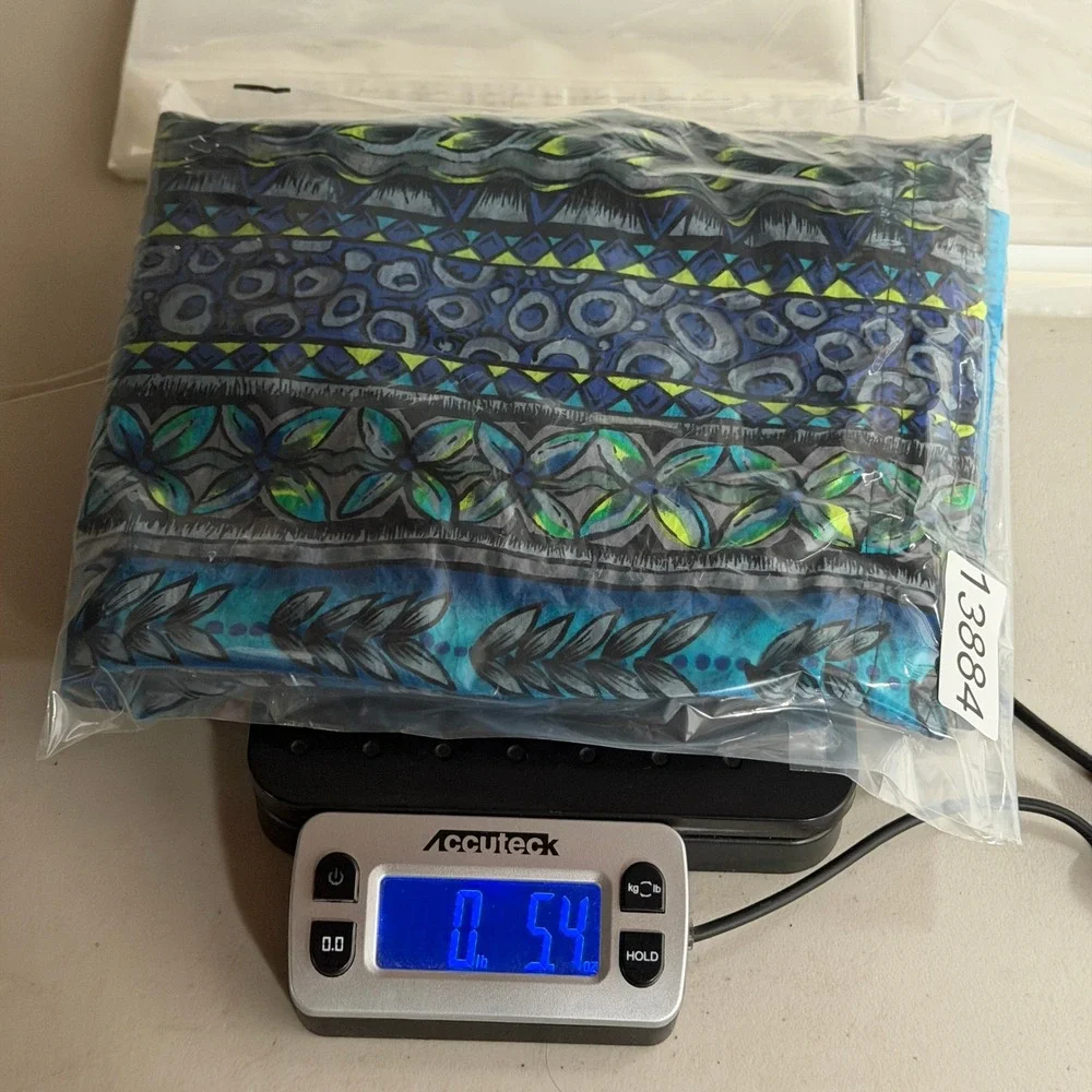 Speedo Mens Vintage Tribal Geometric Print Swim Trunks Blue Teal XL 90's